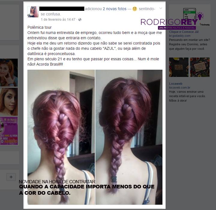 No momento, você está visualizando Novidade na hora de contratar, a cor do cabelo é critério